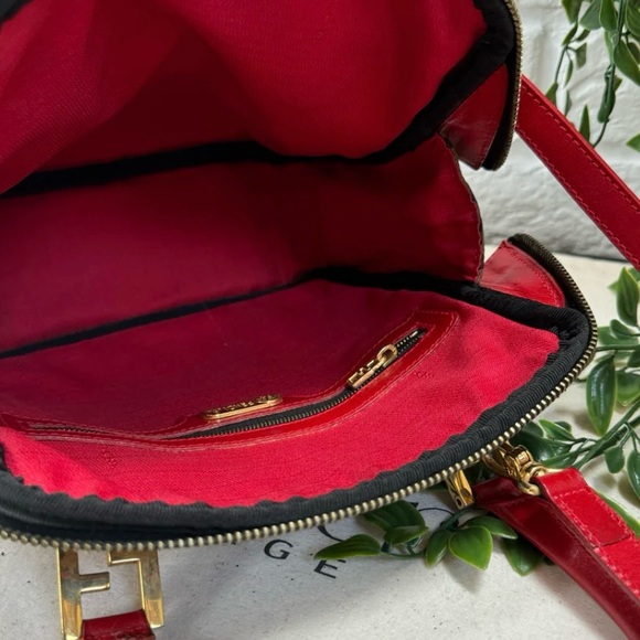 FENDI LVMH 1990s Leopard Print Two Way Cross Body Tote Satchel Handbag Purse - Picture 12 of 12